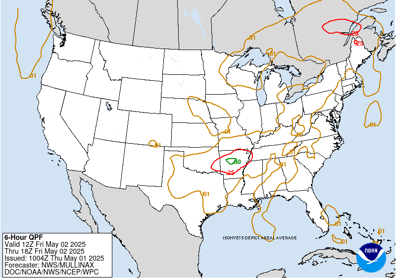 QPF: 30-36 Hrs