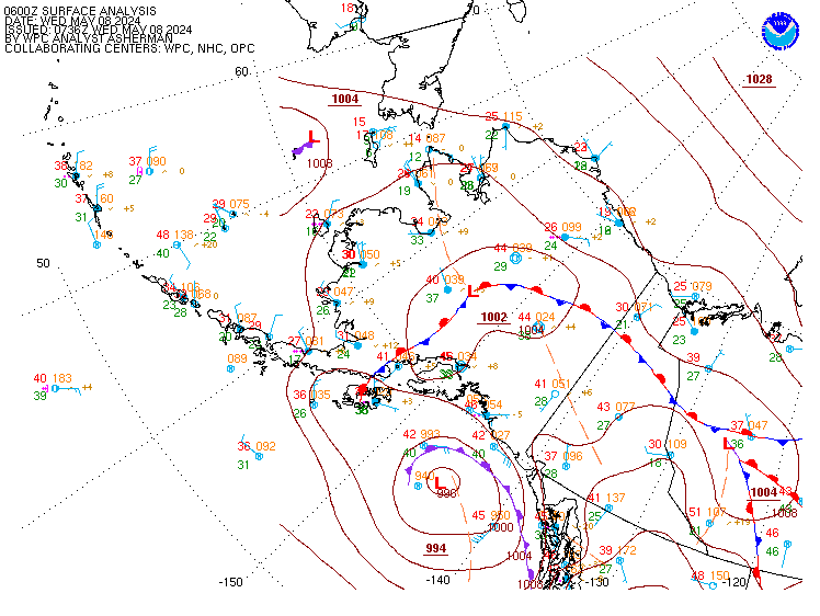 Current weather map for Alaska