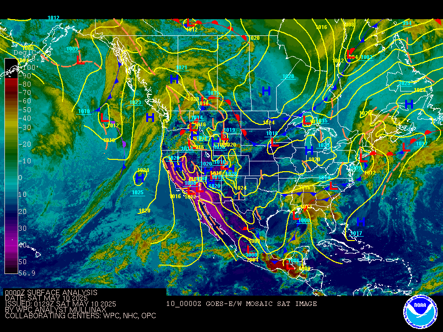 North America current conditions (for wider analyses) Satsfc