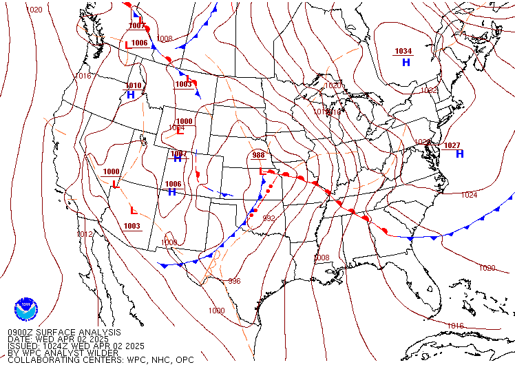 Surface Analysis Chart Noaa