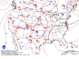 Latest United States (CONUS) surface analysis without observations