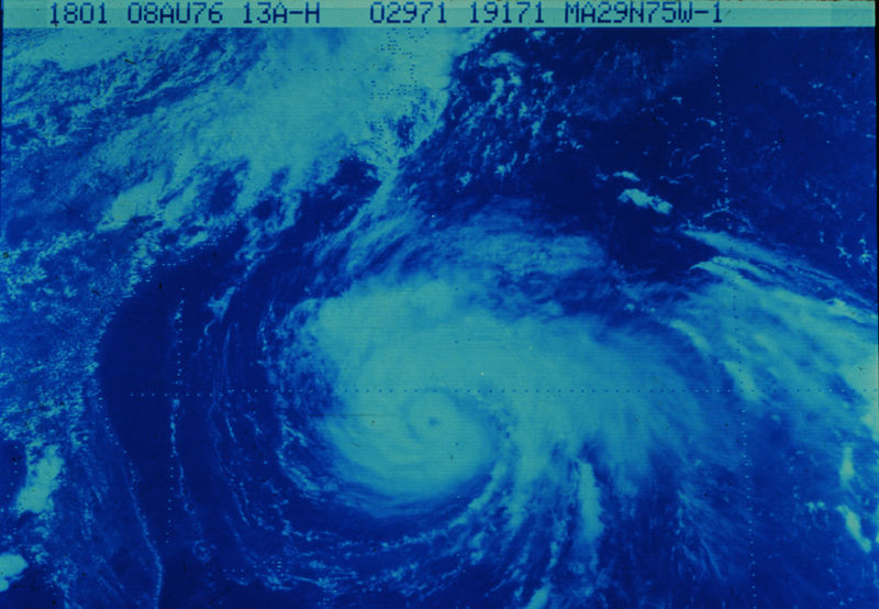 Hurricane Belle (1976) Satellite Image