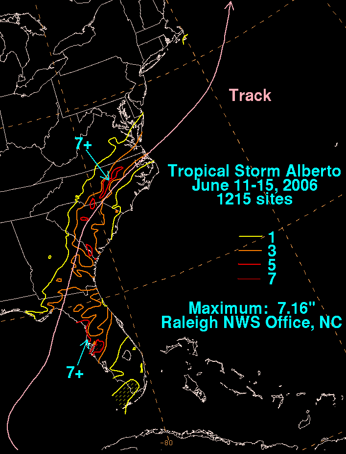 Tropical Storm Alberto (2006) Rainfall