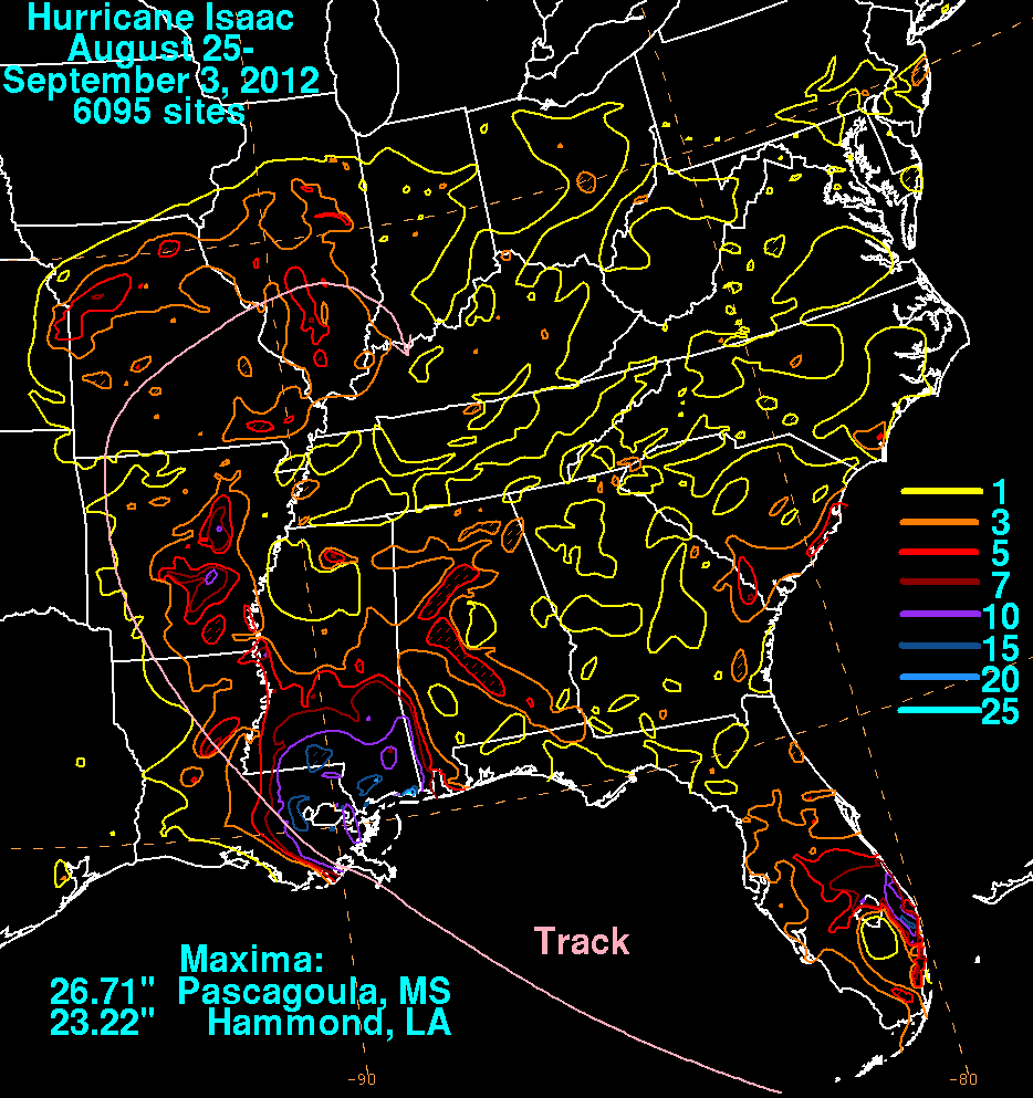 Hurricane Isaac (2012) Rainfall