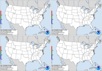 Day 3 probability of snow greater than or equal to 4, 8, and 12 inches and freezing rain greater 
            than or equal to .25 inch