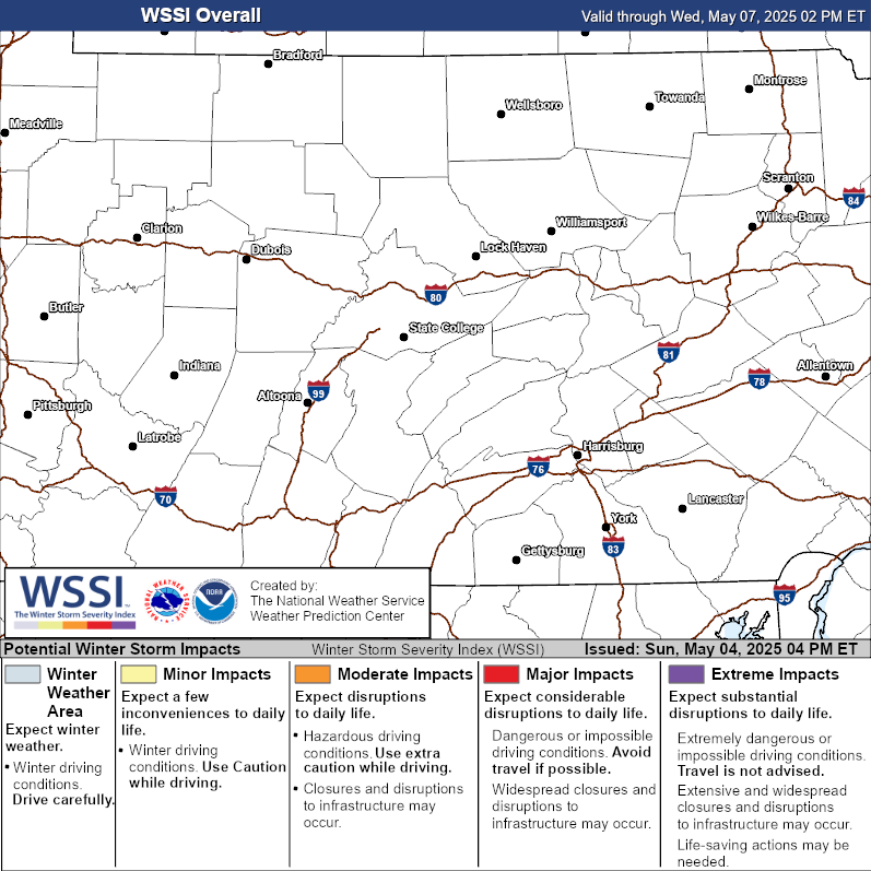 Winter Weather Experimental Probabilistic Snow and Ice