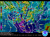 Loop of view current surface analysis with satellite imagery