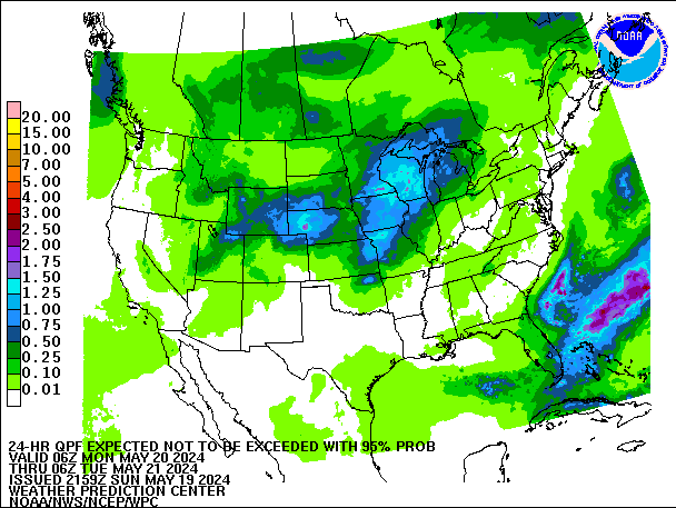 24-Hour 95th
                     Percentile QPF valid 06Z May 21, 2024