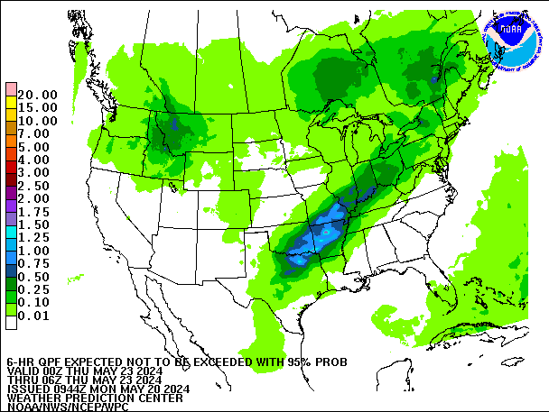 6-Hour 95th
                     Percentile QPF valid 06Z May 23, 2024